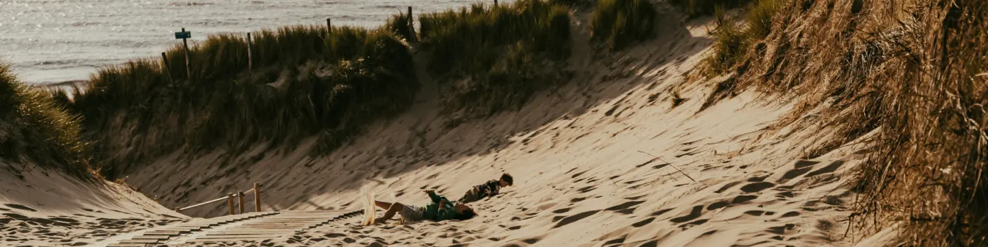 Duinen strand rollen spelen