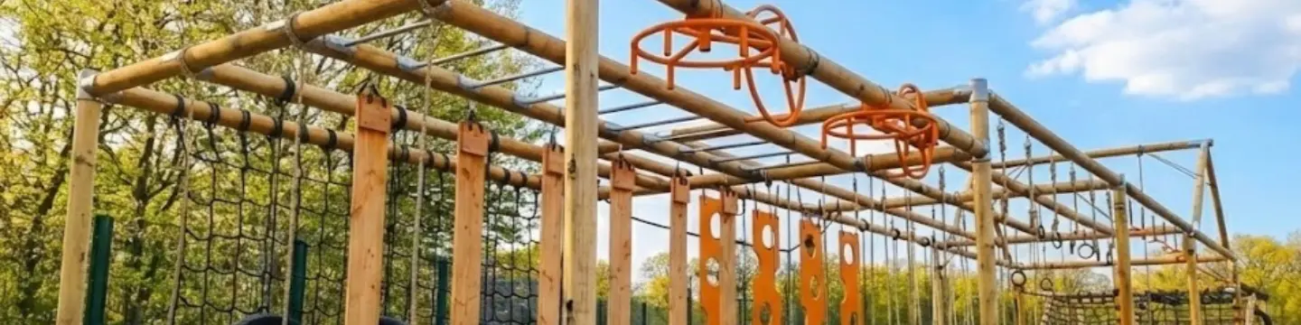 Obstacle parcours bakkum zomers groen